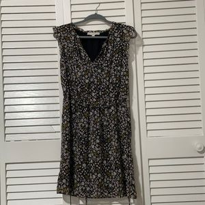 LOFT dress. Small, black,floral pattern
